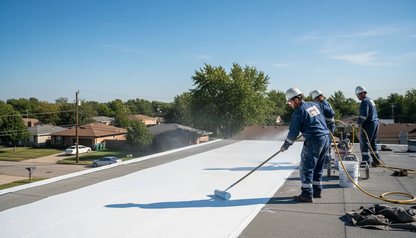 Commercial roof coating in Cuba, IL near me